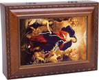 Mary Undoer of Knots Wood Finish Jewelry Music Box Plays Ave Maria