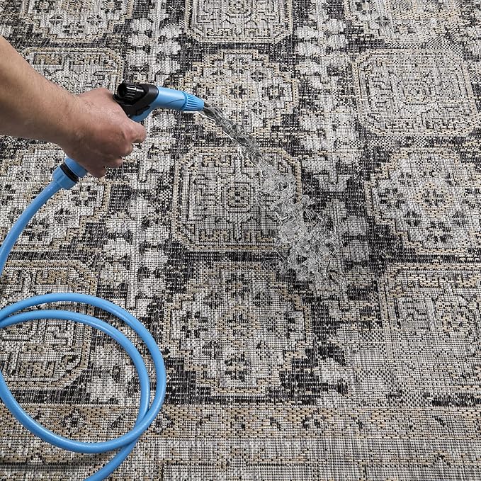 Keen Home Design Terrace Outdoor Area Rug - 9x12 Washable Indoor/Outdoor Rug for Patio, Kitchen, Balcony, Beach, Garden, Deck and Porch, Size: 8'10"x12'