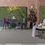 Nourison Home Positano Charcoal 8' x 10' Area Rug, Modern, Solid, Indoor/Outdoor, Easy Cleaning, Non Shedding, Bed Room, Living Room, Deck, Backyard