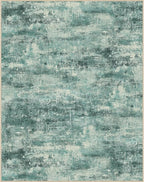 Area Rugs 10x12 for Living Room Bedroom, Modern Splash Abstract Machine Washable Rug, Large Soft Low Pile Floor Cover with Non Slip Backing for Dining Room, Teal Green
