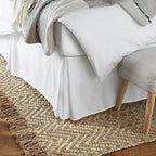 Amazon Basics Lightweight Pleated Bed Skirt, King, Bright White, Solid