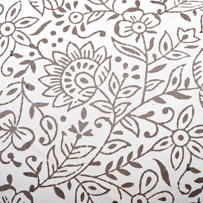 Ridhi Modern Farmhouse Pillow Covers Decorative Cotton Throw Pillow Covers Set of 2 Taupe Cushion Covers with Piping for Couch Sofa Bed Living Room Spring Home Decor 18x18