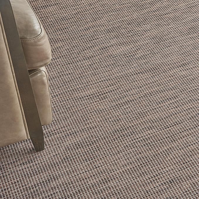 Nourison Positano Indoor-Outdoor Natural 8' x 10' Area Rug, Easy Cleaning, Non Shedding, Bed Room, Living Room, Dining Room, Backyard, Deck, Patio (8x10)