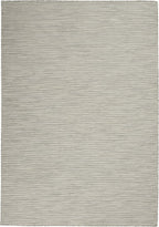Nourison Positano Indoor/Outdoor Light Grey 3' x 5' Area Rug, Easy Cleaning, Non Shedding, Bed Room, Living Room, Dining Room, Backyard, Deck, Patio (3x5)