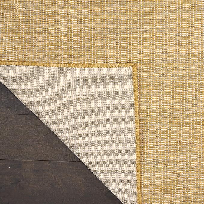 Nourison Positano Indoor/Outdoor Yellow 2'2" x 12' Area Rug, Easy Cleaning, Non Shedding, Bed Room, Living Room, Dining Room, Backyard, Deck, Patio (2x12)