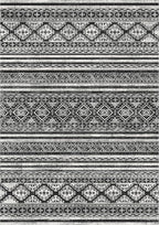 RUGSURE Washable Area Rugs 6' x 9' - 1/6 Thick - Moroccan-Inspired -Stain & Water Resistant Non-Slip - Resistant Rug for Living Room, Bedroom, Nursery, Pet & Child Friendly (Black)