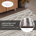 RUGSURE Washable Area Rugs 8' x 10' - 1/6 Thick - Moroccan-Inspired -Stain & Water Resistant Non-Slip - Resistant Rug for Living Room, Bedroom, Nursery, Pet & Child Friendly (Brown)