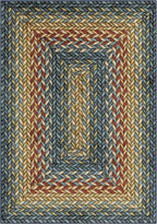 Maples Rugs Marion Bohemian Braided Design Print Area Rug – Made in USA – Washable, Non Slip Indoor Carpet for Entryway, Foyer, Kitchen, and Bathroom, 46" x 30", Multi-Color