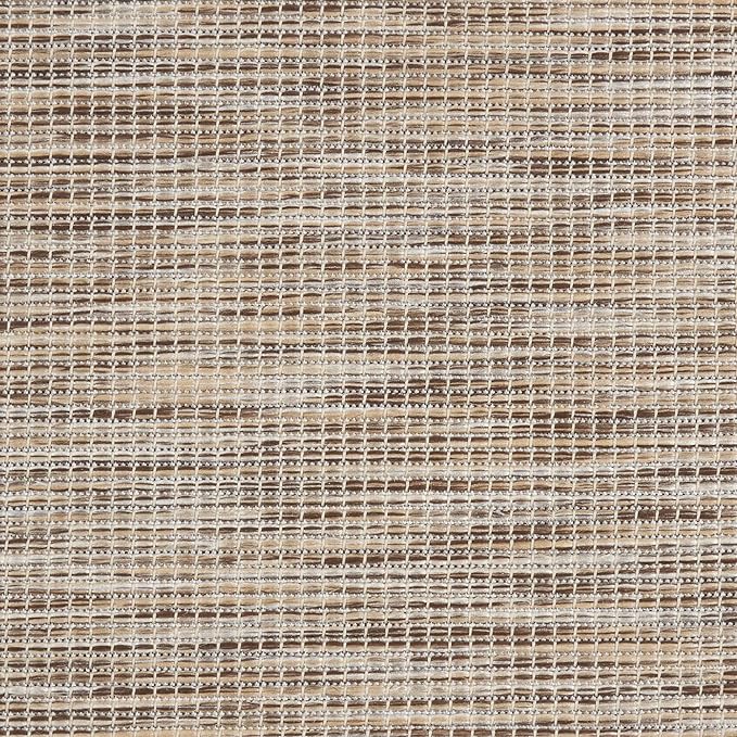 Nourison Positano Indoor-Outdoor Beige 4' x 6' Area Rug, Easy Cleaning, Non Shedding, Bed Room, Living Room, Dining Room, Backyard, Deck, Patio (4x6)
