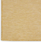 Nourison Positano Indoor/Outdoor Yellow 6' x Round Area Rug, Easy Cleaning, Non Shedding, Bed Room, Living Room, Dining Room, Backyard, Deck, Patio (6 Round)