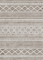 RUGSURE Washable Area Rugs 4' x 6' - 1/6 Thick - Moroccan-Inspired -Stain & Water Resistant Non-Slip - Resistant Rug for Living Room, Bedroom, Nursery, Pet & Child Friendly (Brown)