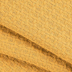 BELIZZI HOME 100% Cotton Bed Blanket, Breathable Bed Blanket Twin Size, Cotton Thermal Blankets Twin, Perfect for Layering Any Bed for All Season, Mustard Yellow