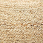 REDEARTH · Jute Circular Jute Pouf Ottoman - Braided Pouffe Accent Sitting Round Footrest for Living Room, Bedroom, Nursery, kidsroom, Patio, Gym; 100% Jute (19.5"x19.5"x14"; Jute Natural)