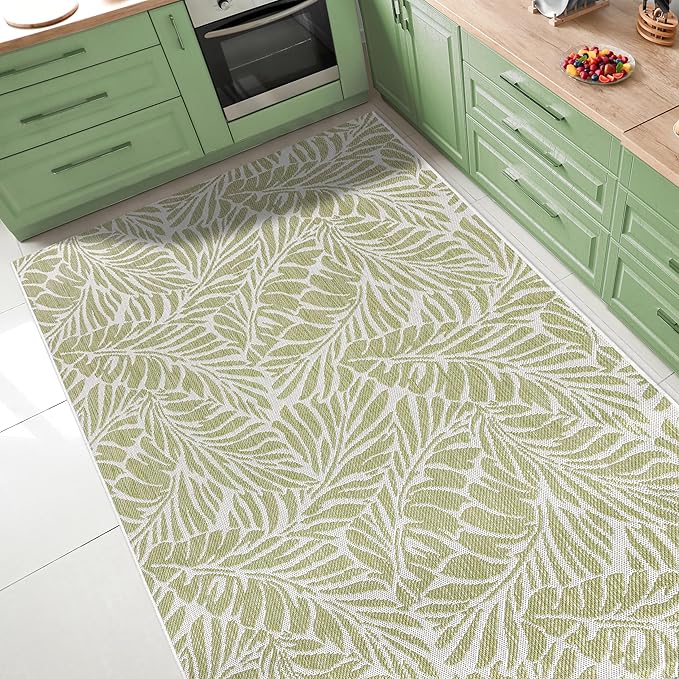 Keen Home Design Terrace Outdoor Area Rug - 6x9 Washable Indoor/Outdoor Rug for Patio, Kitchen, Balcony, Beach, Garden, Deck and Porch, Size: 6'x8'10"