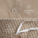 Bedsure Cotton Duvet Cover Twin - 100% Cotton Waffle Weave Khaki Duvet Cover Twin Size, GentleSoft™ and Breathable Tan Bedding Set for All Season, 2 Pieces, 68"x90"