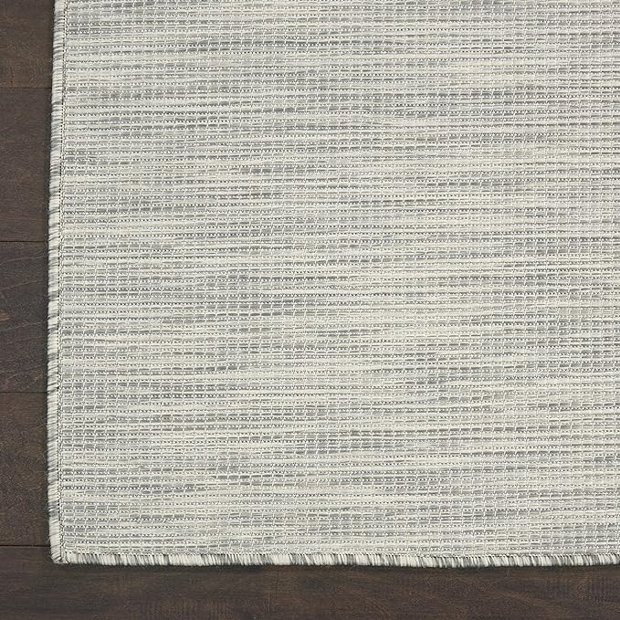 Nourison Home Positano 6' x 9' Light Gray Fabric Modern Indoor/Outdoor Area Rug