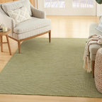 Nourison Home Positano Indoor/Outdoor Green 5' x 7' Area Rug, Easy Cleaning, Non Shedding, Bed Room, Living Room, Dining Room, Backyard, Deck, Patio (5x7)