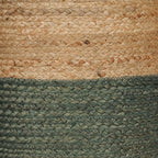 REDEARTH · Cylindrical Pouf Foot Stool Ottoman - Jute Braided Pouffe Poof Accent Sitting Footrest for The Living Room, Bedroom, Nursery, Patio, Lounge & Other Rooms (14.5”x14.5”x16”; Natural Olive)