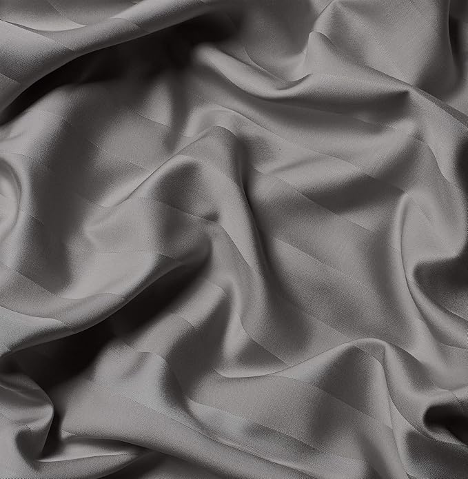 King Sheets by Pure Bamboo, Genuine 100% Organic Viscose Derived from Bamboo Bed Sheet Set, Luxuriously Soft & Cooling, Double Stitching, Lifetime Quality Promise (King, Jacquard Stone)