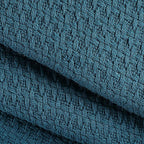 Elvana Home 100% Cotton Bed Blanket, Breathable Bed Blanket Full - Queen Size, Cotton Thermal Blankets Full - Queen, Perfect for Layering Any Bed for All Season, Teal Green