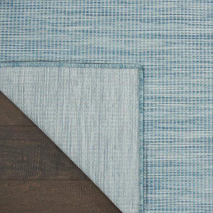Nourison Home Positano 8' x 10' Aqua Fabric Modern Area Rug (8' x 10')