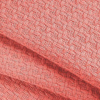 BELIZZI HOME 100% Cotton Bed Blanket, Breathable Bed Blanket Twin Size, Cotton Thermal Blankets Twin, Perfect for Layering Any Bed for All Season, Coral