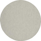 Nourison Home Positano 8' x Round Light Gray Fabric Modern Area Rug (8' Round)
