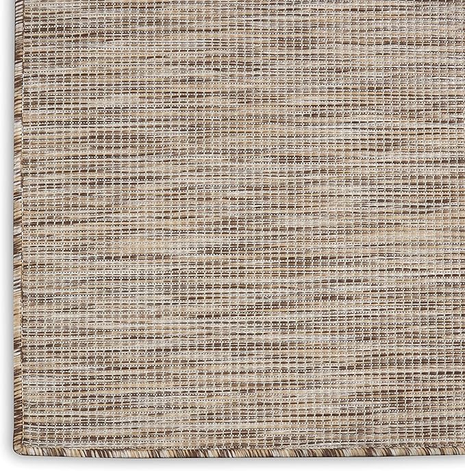 Nourison Home Positano 8' x Round Beige Fabric Modern Area Rug (8' Round)