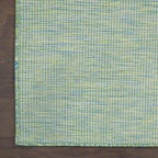 Nourison Positano Indoor/Outdoor Blue/Green 8' x 10' Area Rug, Easy Cleaning, Non Shedding, Bed Room, Living Room, Dining Room, Backyard, Deck, Patio (8x10)