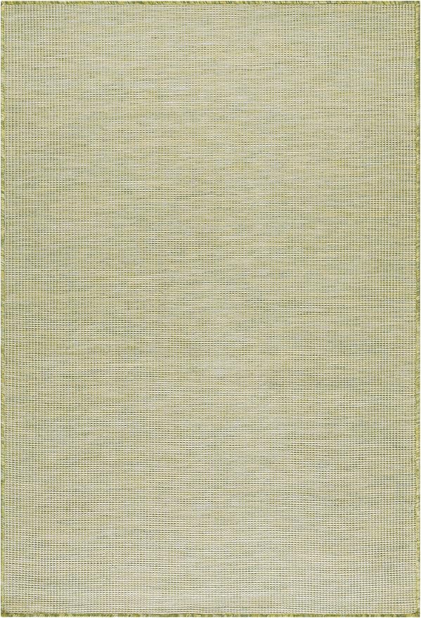 Nourison Home Positano Indoor/Outdoor Green 4' x 6' Area Rug, Easy Cleaning, Non Shedding, Bed Room, Living Room, Dining Room, Backyard, Deck, Patio (4x6)