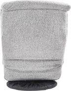 Amazon Basics Swivel Foam Lounge Chair with Headrest, Floor-Compatible, Adjustable, Gaming, 26.3D x 23.5W x 13.7H in, Grey