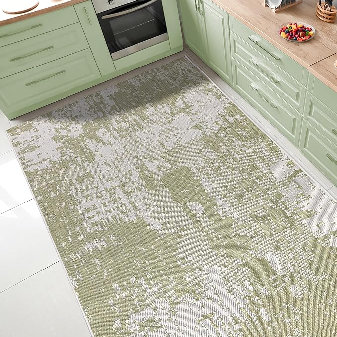 Keen Home Design Terrace Outdoor Area Rug - 4x6 Washable Indoor/Outdoor Rug for Patio, Kitchen, Balcony, Beach, Garden, Deck and Porch, Size: 3'10"x5'7"