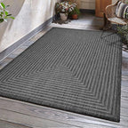 Adiva Rugs Outdoor Indoor Area Rug, Weather Resistant, Easy to Clean, Stain Resistant Floor Mat for Dining Room, Backyard, Deck, Patio (Pebble Weiss, 9' x 12')