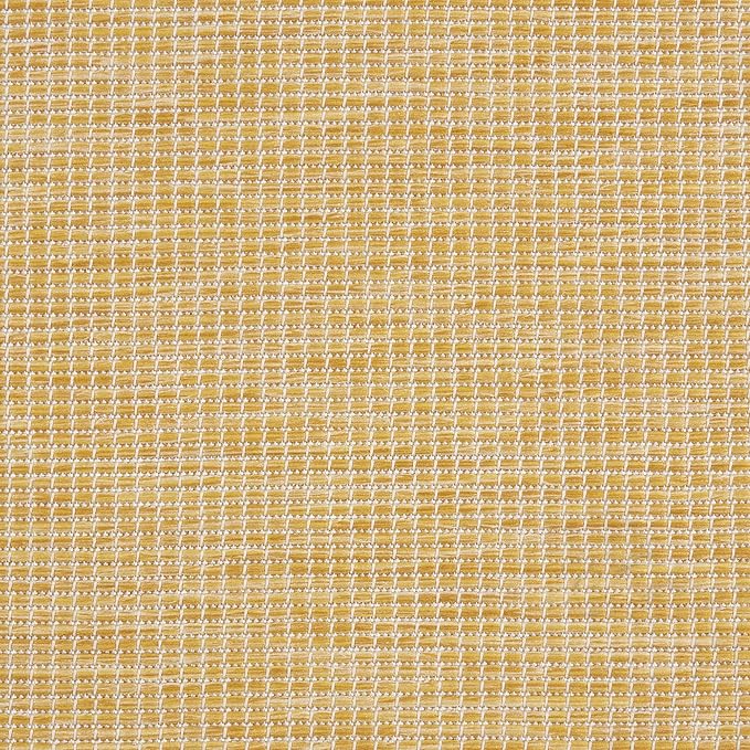 Nourison Home Positano 10' Runner Yellow Fabric Modern Area Rug (10' Runner)