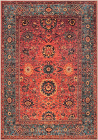 Keen Home Design 5x7 Rug - Machine Washable Area Rug with Non-Slip Backing, Ideal for Living Room, Dining Room, Bedroom - Vintage, Easy Clean, Durable, Low Pile Rug - (5' x 7')