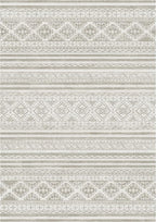 RUGSURE Washable Area Rugs 9' x 12' - 1/6 Thick - Moroccan-Inspired -Stain & Water Resistant Non-Slip - Resistant Rug for Living Room, Bedroom, Nursery, Pet & Child Friendly (Grey)