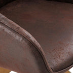 Art Leon Mid Century Modern Swivel Accent Chair with Beech Wood Legs, Desk Chair No Wheels, Armchair for Desk, Suede