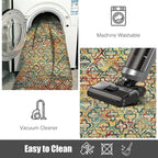 RUGSURE Washable Area Rugs, 2'6'' x 8' - 1/6 Thick - Stain & Water Resistant Non-Slip - Perfect Resistant Rug for Living Room, Bedroom, Nursery, Pet & Child Friendly, Vibrant Colors Rugs, Multicolor