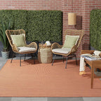 Nourison Positano Indoor/Outdoor Terracotta 9' x 12' Area Rug, Easy- Cleaning, Non Shedding, Bed Room, Living Room, Dining Room, Backyard, Deck, Patio (9x12)