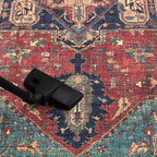 Keen Home Design 4x6 Rug - Machine Washable Area Rug with Non-Slip Backing, Ideal for Living Room, Dining Room, Bedroom - Vintage, Easy Clean, Durable, Low Pile Rug - (4' x 6')