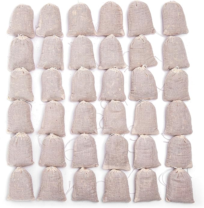 Pack of 36 Cedar Sachets Bag, Red Cedar Chips Sachets for Clothes Storage,Home Fragrance Sachet for Drawers and Closets, LV-F-CC-2