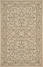 JONATHAN Y Vintage Filigree Indoor Outdoor Area Rug 10X14 Beige/Brown, Charleston Textured Weave for Backyard, Patio, Porch, Easy-Cleaning, High Traffic, Pet-Friendly, Non-Shedding (SMB106A-14)