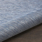 Nourison Positano Indoor/Outdoor Navy Blue 2'2" x 12' Area Rug, Easy Cleaning, Non Shedding, Bed Room, Living Room, Dining Room, Backyard, Deck, Patio (2x12)