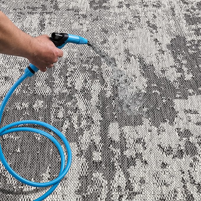 Keen Home Design Terrace Outdoor Area Rug - 10x14 Washable Indoor/Outdoor Rug for Patio, Kitchen, Balcony, Beach, Garden, Deck and Porch, Size: 10'x14'