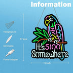 Ultrathin Its 5 00 O'clock Some Where Neon Sign Art Wall Lights for Bedroom Windows Glass Hotel Pub Cafe Wedding Birthday Party Gifts