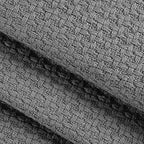 Elvana Home 100% Cotton Bed Blanket, Breathable Bed Blanket King Size, Cotton Thermal Blankets King, Perfect for Layering Any Bed for All Season, Charcoal Grey