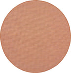 Nourison Positano Indoor/Outdoor Terracotta 6' x Round Area Rug, Easy Cleaning, Non Shedding, Bed Room, Living Room, Dining Room, Backyard, Deck, Patio (6 Round)