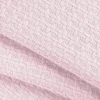 BELIZZI HOME 100 Cotton Bed Blanket, Breathable Bed Blanket Twin Size, Cotton Thermal Blankets Twin, Perfect for Layering Any Bed for All Season, Baby Pink