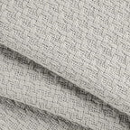 BELIZZI HOME 100% Cotton Bed Blanket, Breathable Bed Blanket Full Queen Size, Cotton Thermal Blankets Full Queen, Perfect for Layering Any Bed for All Season, Light Grey