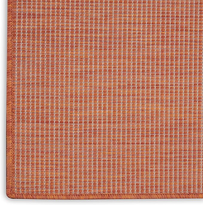 Nourison Positano Indoor/Outdoor Terracotta 2'2" x 12' Area Rug, Easy Cleaning, Non Shedding, Bed Room, Living Room, Dining Room, Backyard, Deck, Patio (2x12)